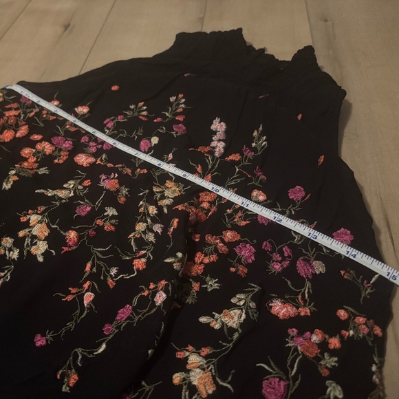 Anthropologie floreat Embroidered Floral Mock Neck Blouse Size S - Picture 6 of 7